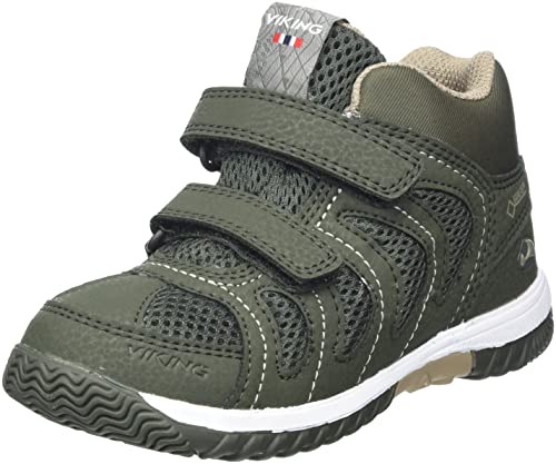 Viking Unisex dziecięce buty Cascade Mid III GTX do chodzenia, Huntinggreen Dark Natural, 25 EU