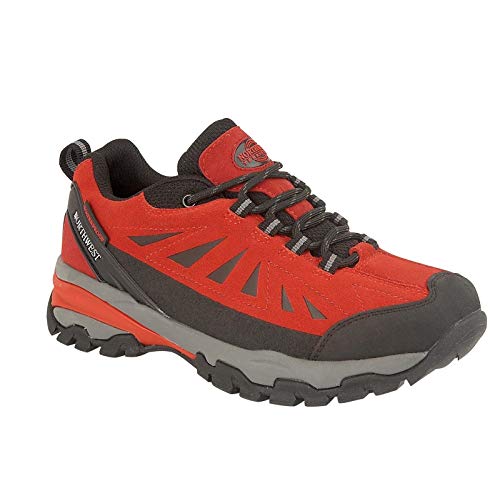 Northwest Territory Damskie buty trekkingowe Keele niskie, czerwone czarne, 7 UK, Czerwony Czarny, 40 EU