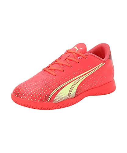 PUMA Unisex dziecięce buty piłkarskie Ultra Play It Jr, Fiery Coral Fizzy Light Puma Black, 36 EU