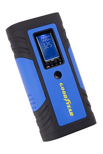 Goodyear GOD0019 cyfrowy przenośny kompresor 150 PSI 8 A 2600 mAh 7,4 V USB C typ ładowanie, niebieski