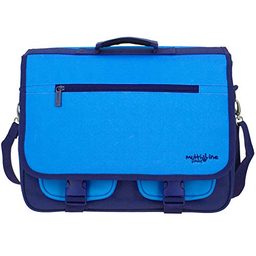 Grafoplás Plecak Plecak na messenger, 37,5 x 28 x 13,5 cm, niebieski, 37.5 x 28 x 13.5 cm, Wieloliniowy