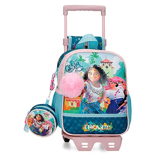 Disney Encanto Casita Los Madrigal plecak, wielokolorowy, 21 x 25 x 10 cm,, kolorowy, Plecak 25 + walizka na kółkach