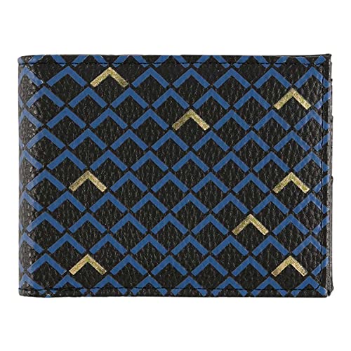 Tie Rack - Portfel męski - Wzory graficzne - Niebieski Czarny Złoty