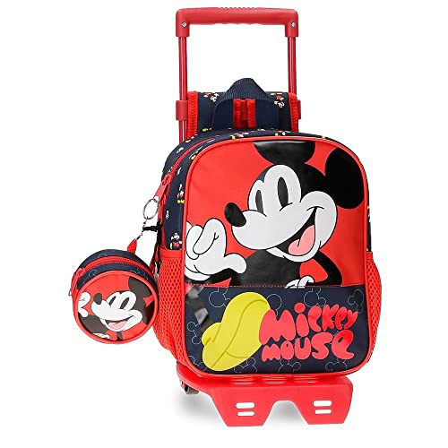 Disney Mickey Mouse Fashion plecak przedszkolny, regulowany, 21 x 25 x 10 cm, mikrofibra, 5,25 l, kolorowy, plecak przedszkolny, możliwość dopasowania do wózka, kolorowy, plecak 21