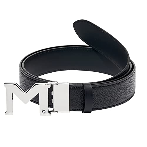 Montblanc PalladCoatMBuckleRevGrainyPlainBkLStr35 Pasek, Dorośli Unisex, Czarny (Czarny), Jeden Rozmiar