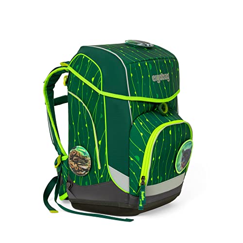 ergobag Kostka Light-Set Plecak, Unisex dzieci, Green lianas, Jeden rozmiar