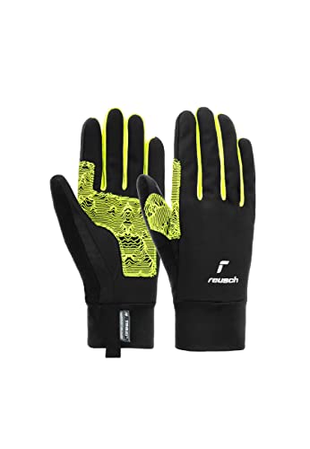 Reusch Arien STORMBLOXX Touch-TEC Wiatroszczelne rękawice sportowe do biegania jazda na rowerze wędrówki biegowe bieganie biegowe biegi biegowe ekrany dotykowe rękawiczki zimowe czarny/żółty, 10