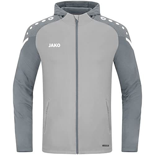 JAKO Męska kurtka z kapturem Performance, soft grey/kamienny szary, M