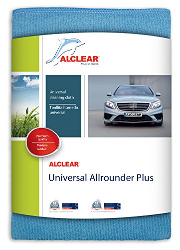 ALCLEAR Ściereczka z Mikrofibry Odpowiednia do Wielu Powierzchni, 89915, do Samochodu, Gospodarstwa Domowego, Łodzi, 40 x 40 cm, Niebieska