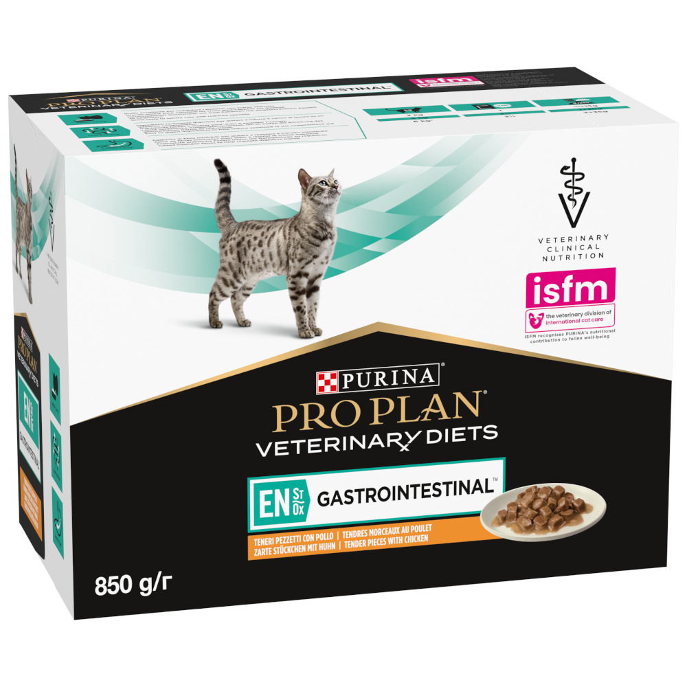 Purina Pro Plan Veterinary Diets Feline EN ST/OX Gastrointestinal, kurczak - 2 x 10 x 85 g
