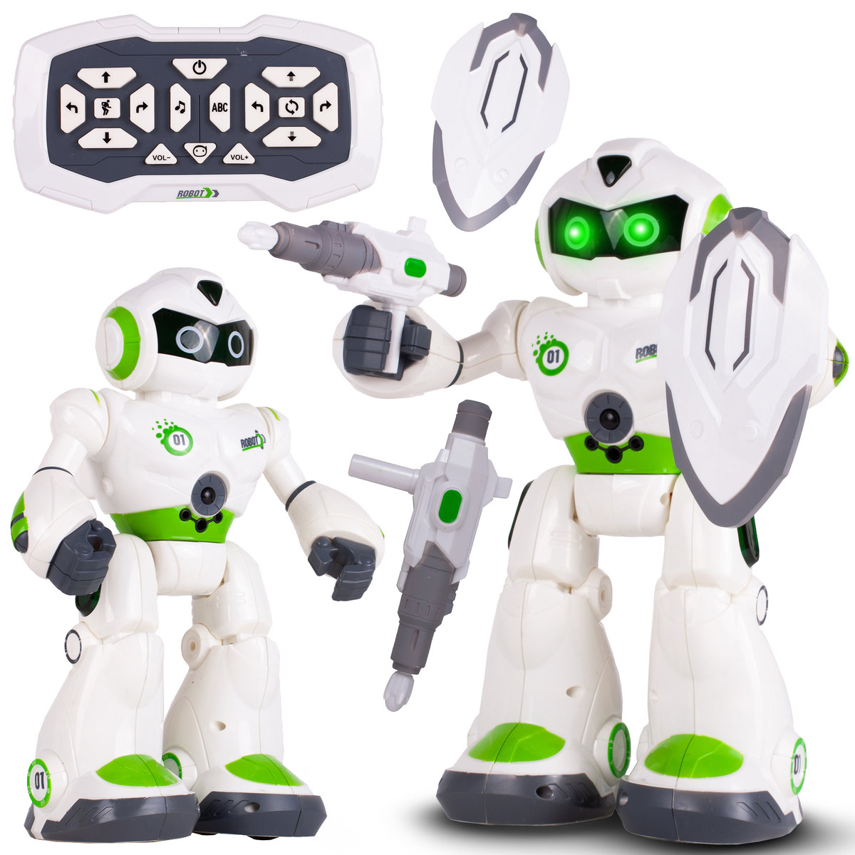 Duży Zdalnie Sterowany Robot Tańszy Strzela Jeździ