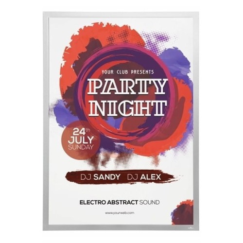 Ramka magnetyczna informacyjna 745x1045mm na reklamę 700x1000mm DURAFRAME POSTER srebrna 1szt. /505623/