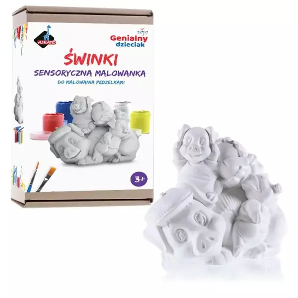 Genialny dzieciak. Malowanka sensoryczna Świnki - Askato