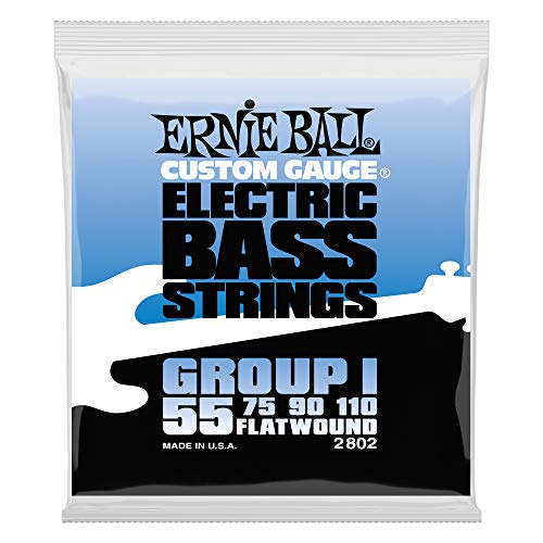 Ernie Ball Flatwound Group I Electric Bass Strings - 55-110 Gauge