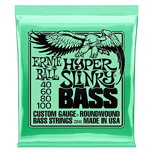 Ernie Ball Hyper Slinky Bass Nickel Wound Electric Bass Strings 40 - 100 Gauge