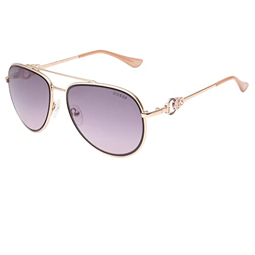 Guess okulary damskie GF0344 różowe pilotki złote