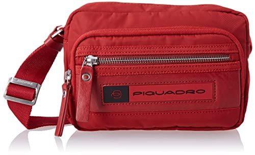 Piquadro PQ-Bios Skórzana torba na ramię 21cm, Czerwona