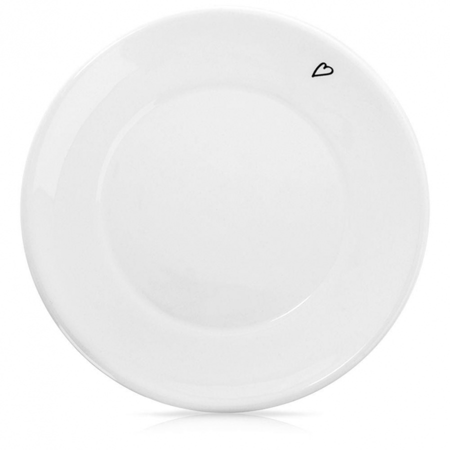 Spodek / talerzyk mały ceramiczny biały serduszka 12 cm kod: O-128476