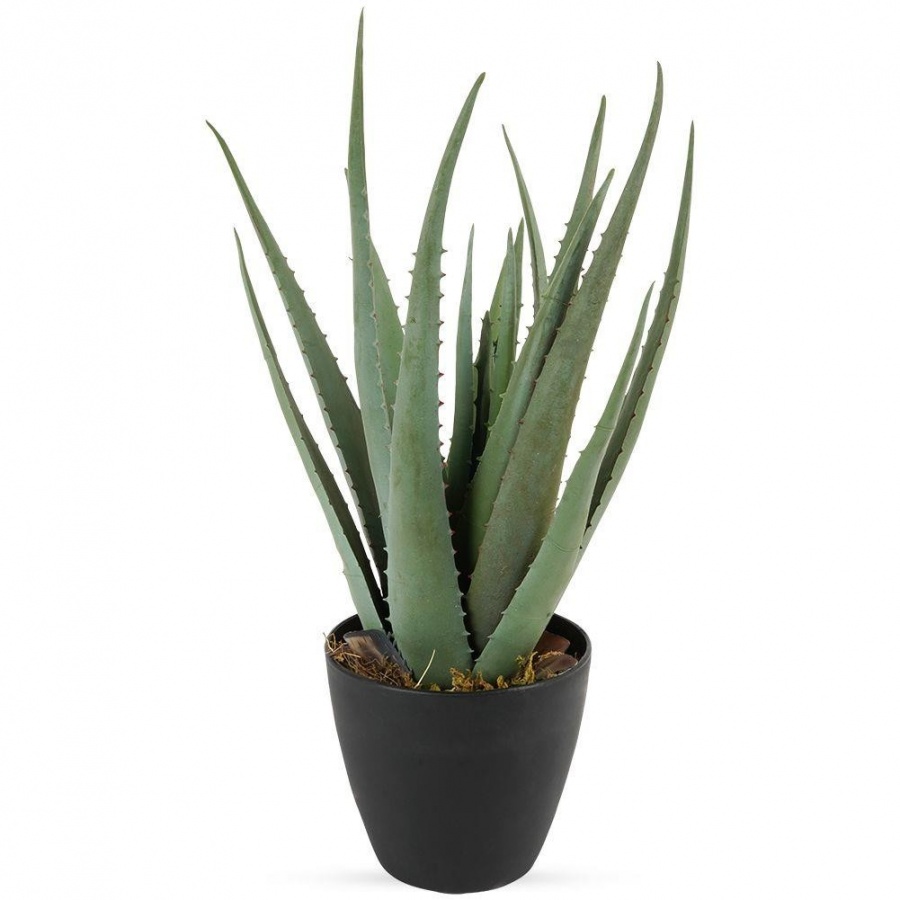 Sztuczna roślina w doniczce dekoracyjna aloes 42 cm kod: O-569447
