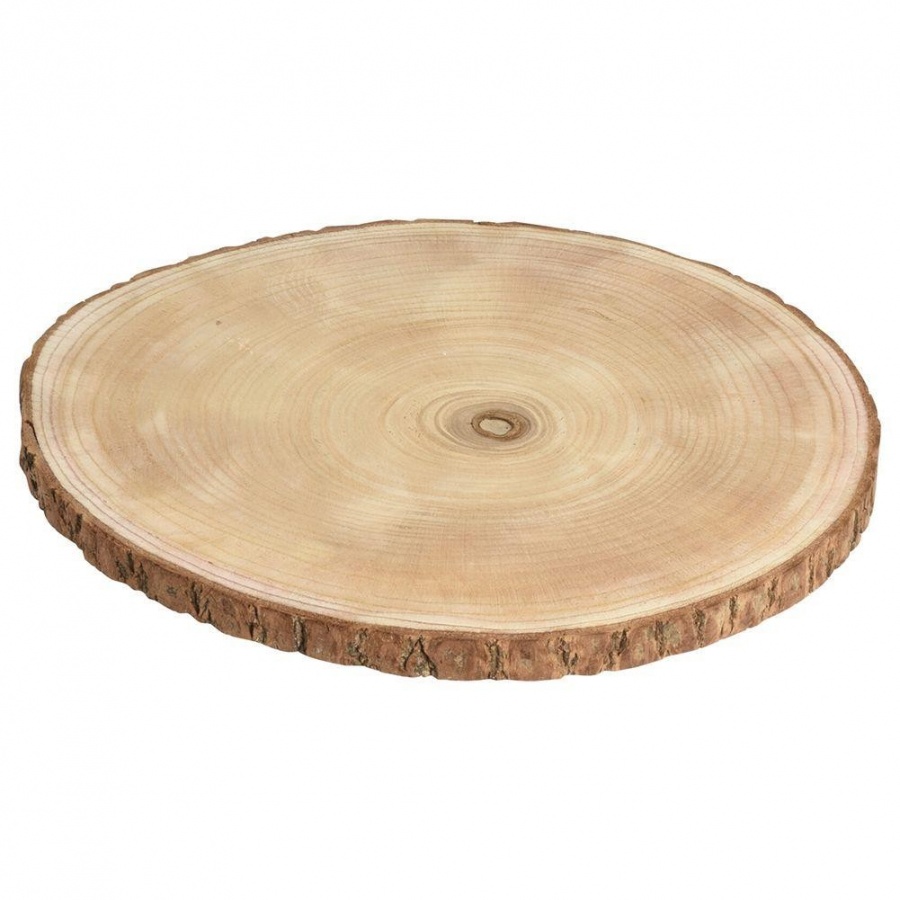 Plaster drewna z korą deska podkładka podstawka krążek drewniany dekoracyjny 35x2 cm kod: O-139099