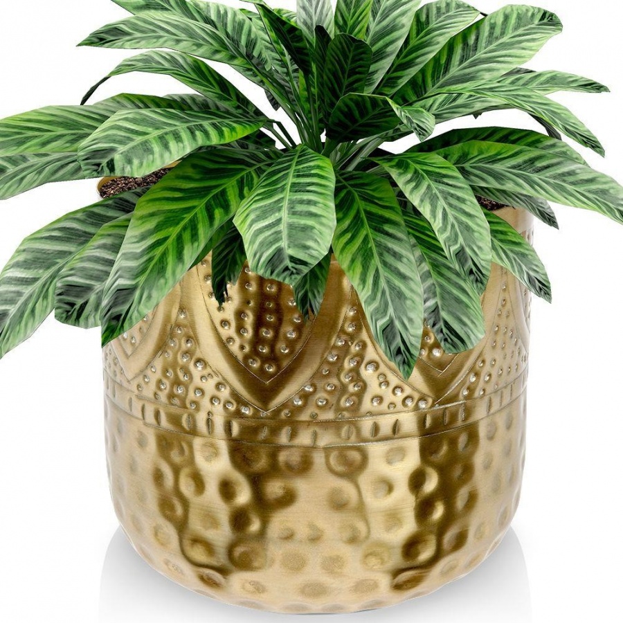 Osłonka doniczka metalowa złota 19x18 cm kod: O-569416