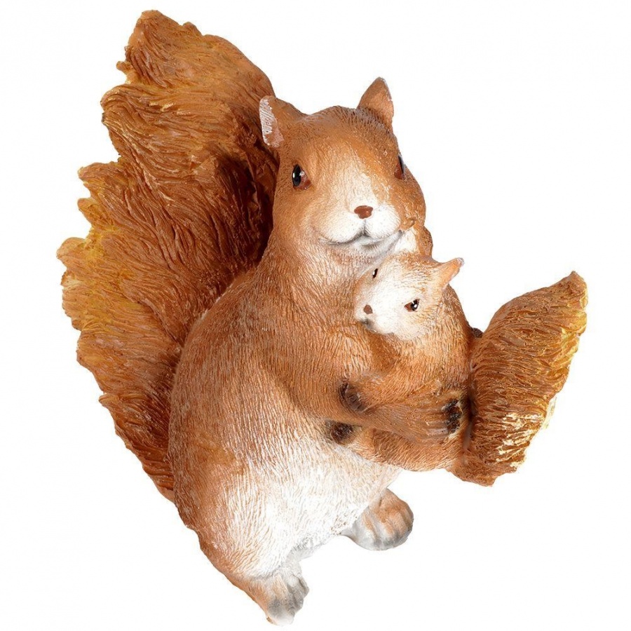 Wiewiórka figurka ogrodowa ozdobna ozdoba do ogrodu dekoracyjna dziecko 15x8x15 cm kod: O-339347-W1