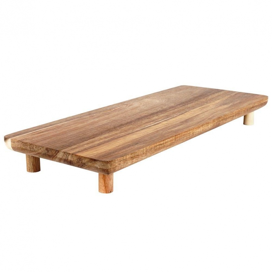 Deska drewniana na nóżkach do serwowania 36x14,5x4 cm kod: O-139167