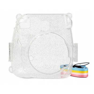 LOVEINSTANT Pokrowiec Futerał Etui Pokrowiec Do Fujifilm Instax Mini 9 8 Przezroczysty Brokat SB4755