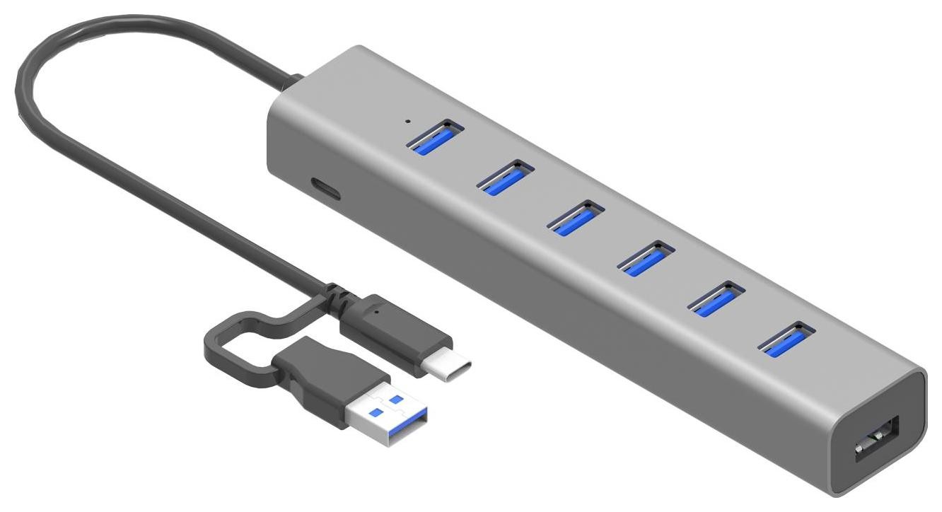 i-tec USB-C/USB-A Charging Metal HUB 7 Port C31HUBMETAL703