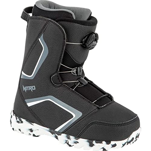 Nitro Unisex – Droid QLS ´22 Snowboardboot, BLK-WHT-Charcoal, 240