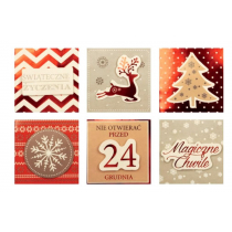 Karnety samoprzylepne do prezentów 12szt