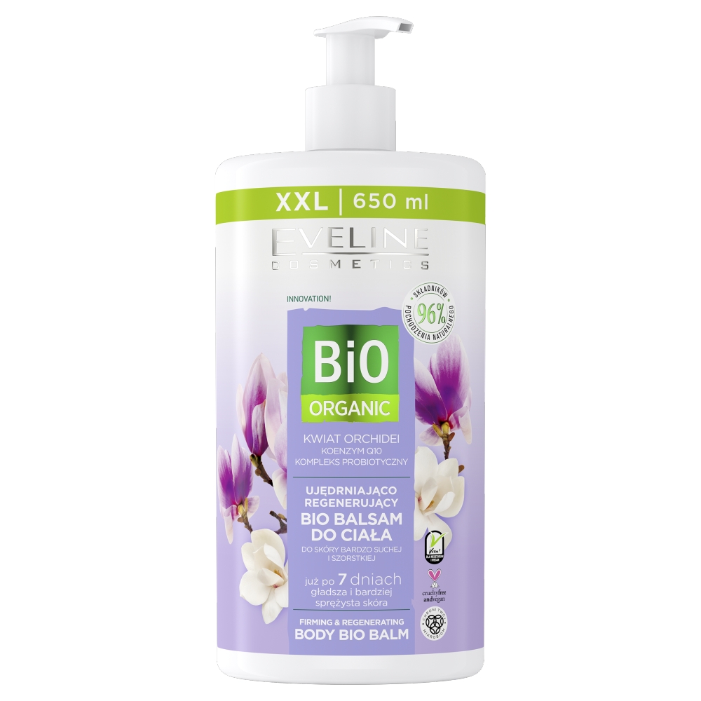 Eveline Cosmetics Bio Organic Ujędrniająco-regenujący bio balsam do ciała Orchidea 650ml