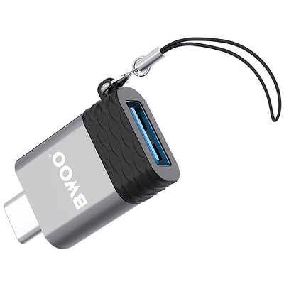 BWOO adapter BZ-35 USB - USB-C szary OTG