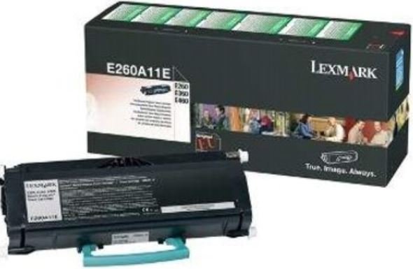 Toner LEXMARK E260A11E, czarny, 3500 str.