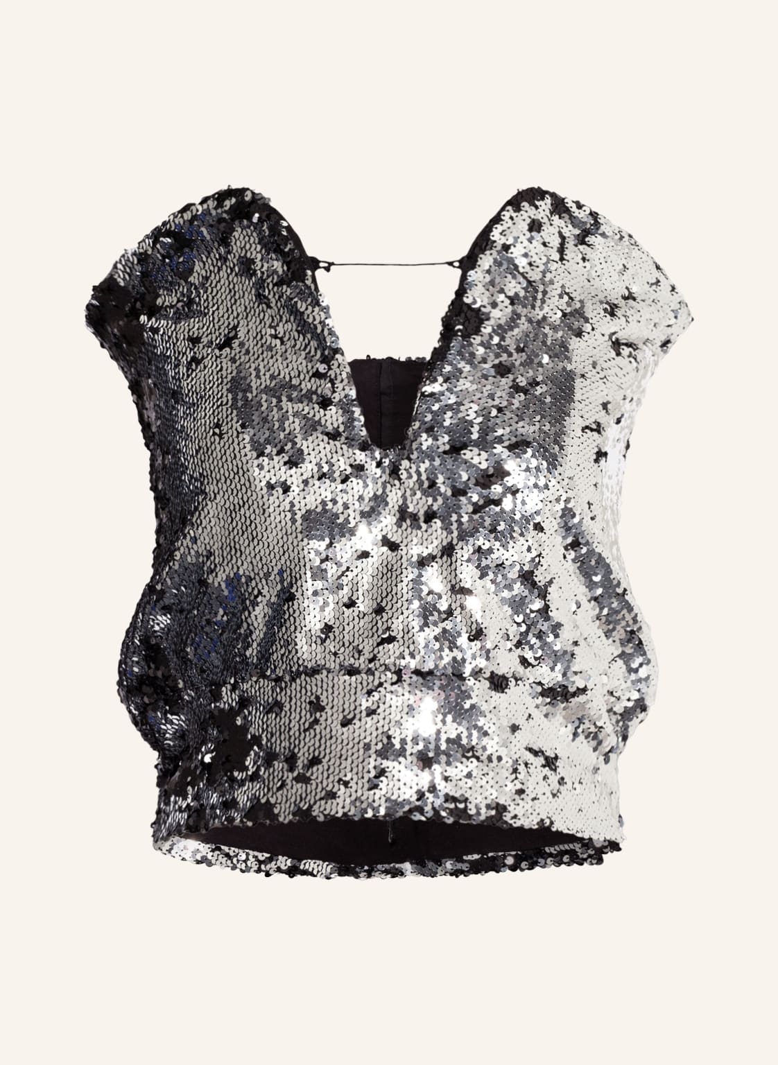 Isabel Marant Top Mandy Z Wycięciem I Cekinami grau