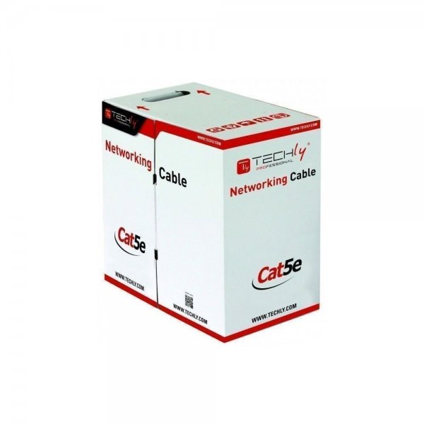 Techly kabel F/ UTP kat.5e 305m drut zewnętrzny