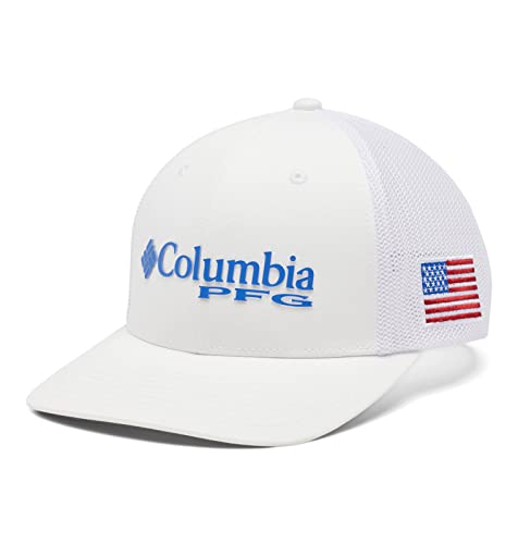 Columbia PFG czapka z siatką White/Vivid Blue/Usa Flag S-M