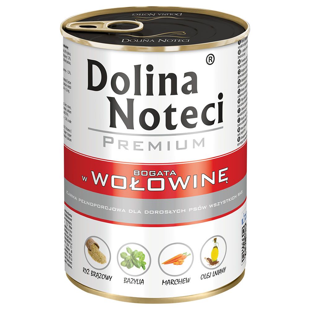 Megapakiet Dolina Noteci Premium, 24 x 400 g - Mix (jagnięcina, wołowina, indyk, kaczka)
