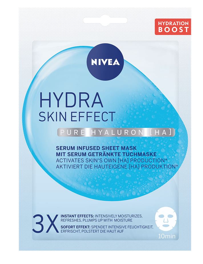 Nivea Hydra Skin Effect - Nawadniająca maska w płachcie z kwasem hialuronowym 29ml