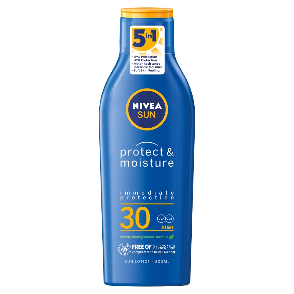 Nivea Polska Sun Protect & Moisture nawilżający balsam do opalania SPF 30 200 ml 1145186