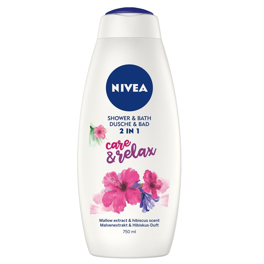 Nivea Płyn do kąpieli 2w1 Care&Relax 750ml