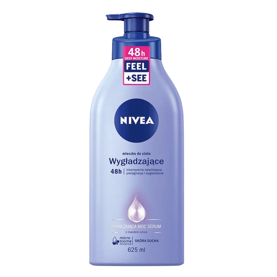 Nivea Nawilżająca Moc Serum wygładzające mleczko do ciała z pompką 625ml 93679-uniw