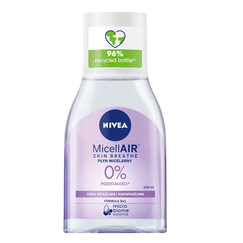 Nivea MicellAir Skin Breathe pielęgnujący płyn micelarny do cery wrażliwej i nadwrażliwej 100ml 92511-uniw