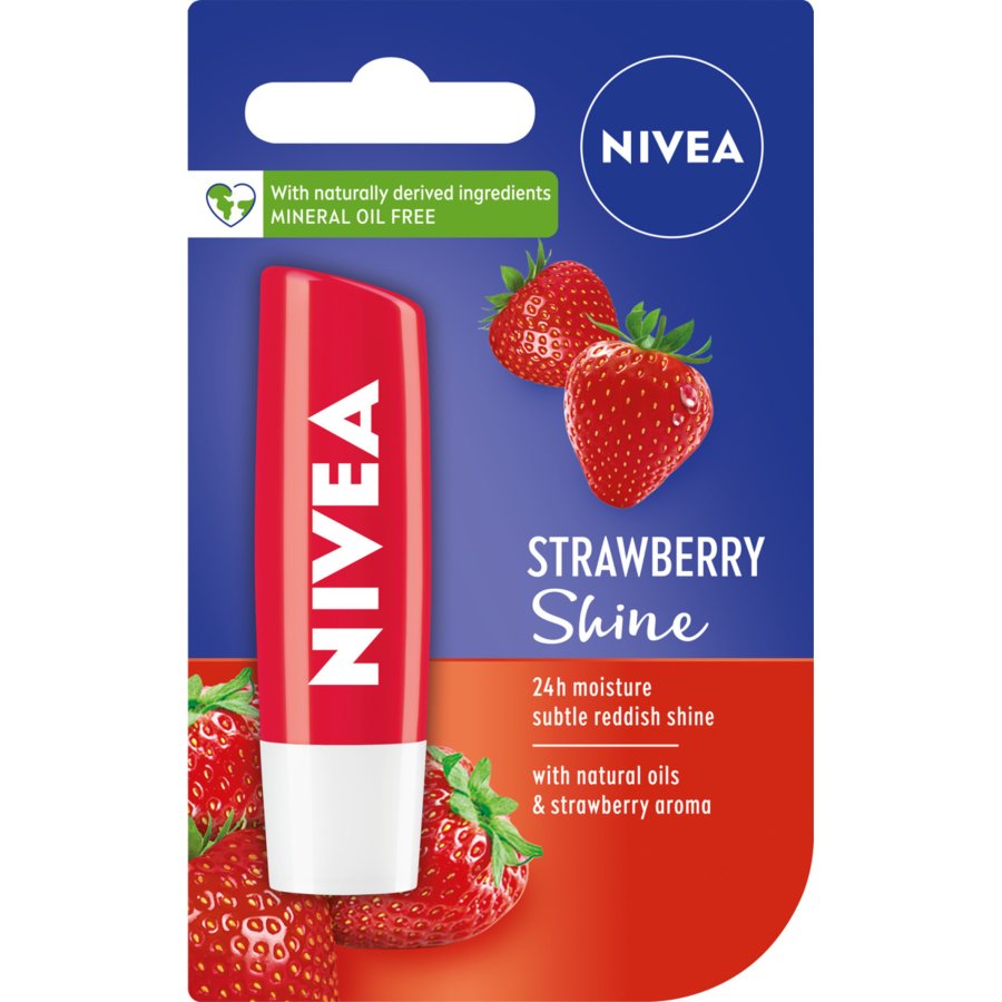 Nivea Strawberry Shine Pielęgnująca pomadka do ust 4,8 g