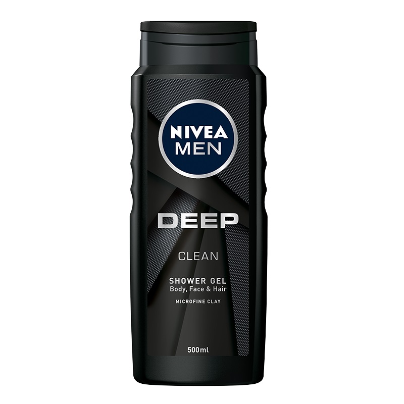 Nivea Men Deep Clean Żel pod prysznic do ciała, twarzy i włosów 500 ml