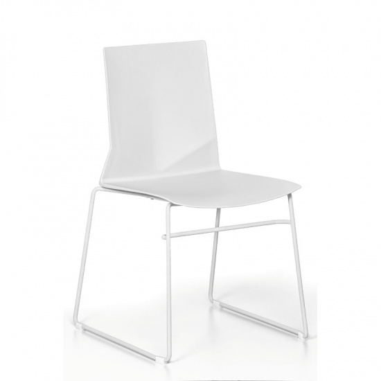 Plastikowe krzesło kuchenne CLANCY, biały