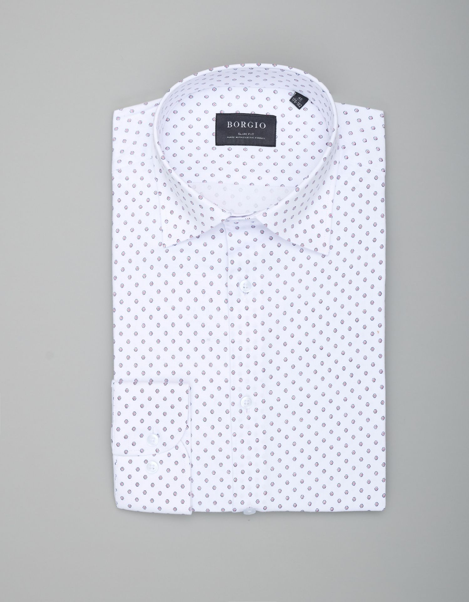 koszula calimera 00344 długi rękaw biały slim fit