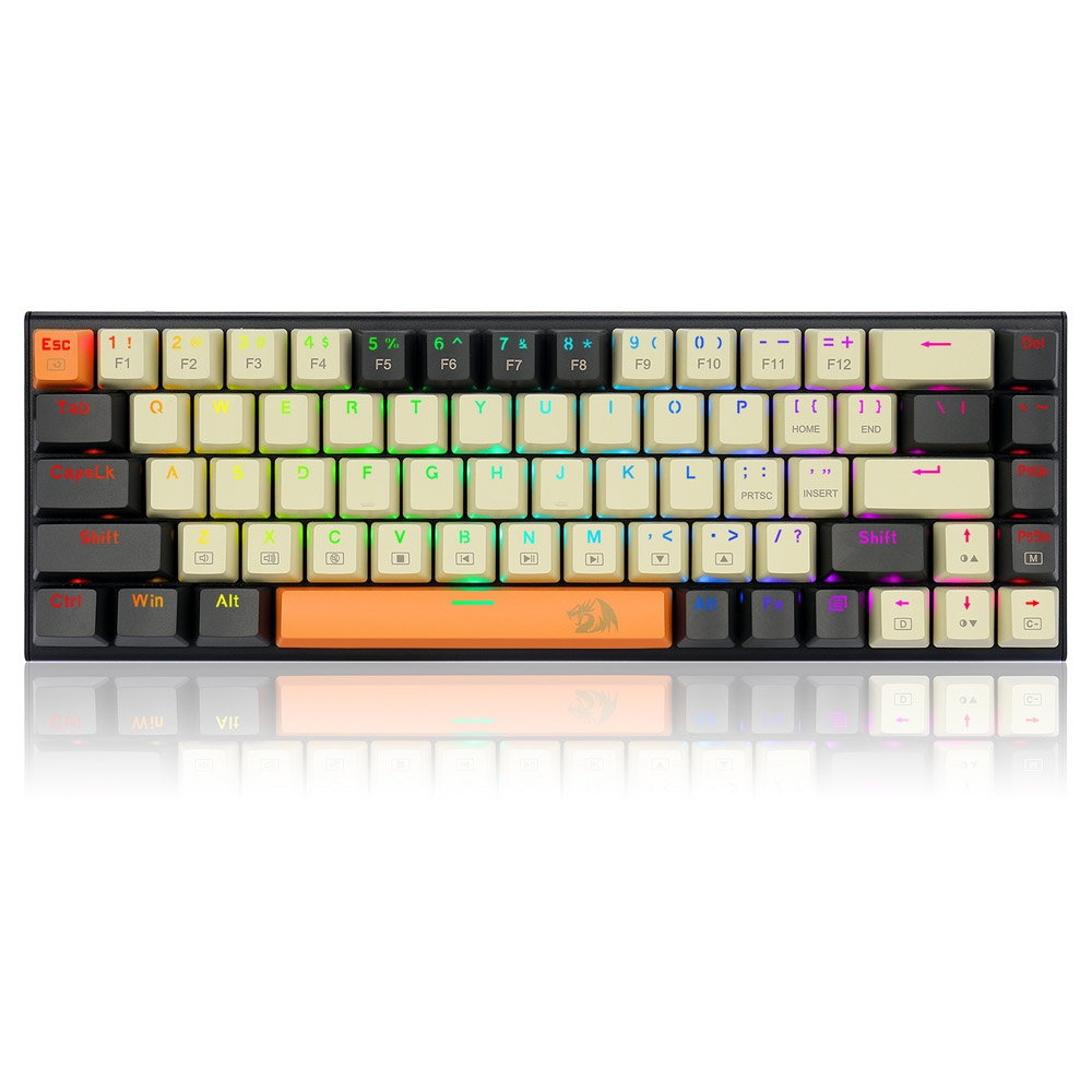 Mechaniczna Klawiatura Gamingowa K633CGO-RGB Ryze 68 Klawiszy Kompaktowa Podświetlenie RGB Czerwone Przełączniki