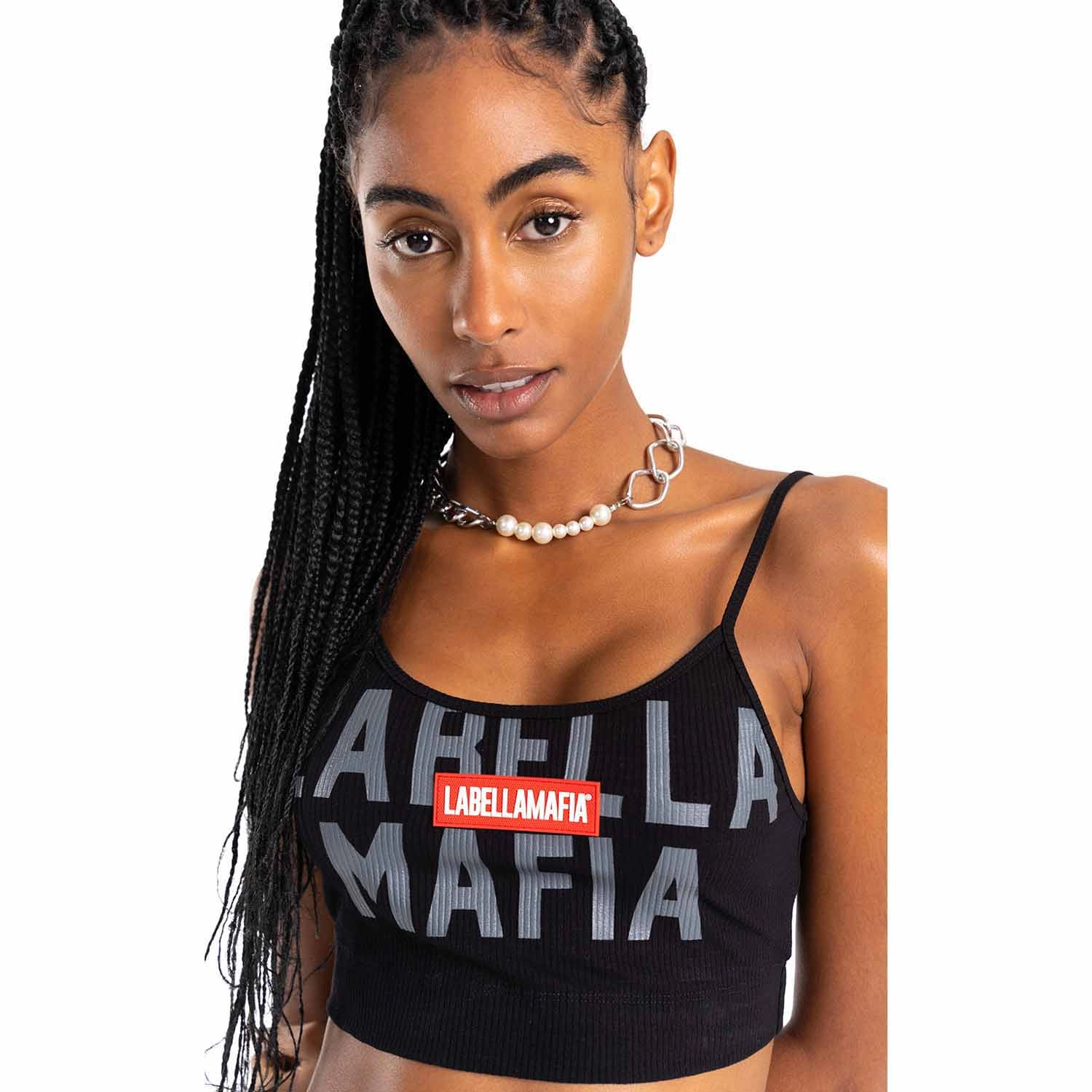 Biustonosz sportowy LABELLAMAFIA SPORTS BRA MUST HAVE BLACK