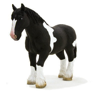 Animal Planet Czarno-biały koń rasy Clydesdale